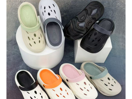 7484 双色夹层男女洞洞鞋36-45