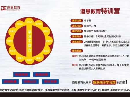 道恩教育 电话：15689143919（李曼宁老师） 13343141143（卫泊贤老师） 地址：青州慧博园西门