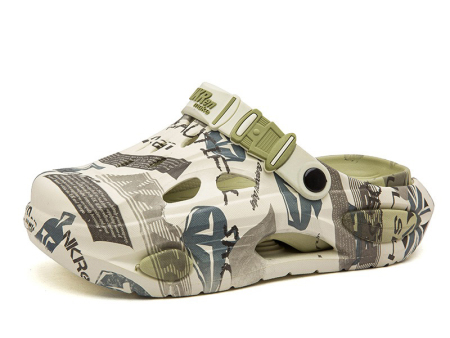 7481 印花夹气垫男士大码洞洞鞋38-46