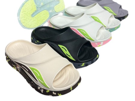 7498 气垫踩屎感迷彩男女一字拖36-45