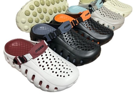 7506 拼色高弹情侣洞洞鞋36-45