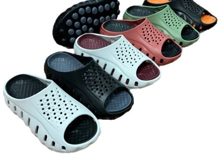 7507 拼色高弹情侣一字拖36-45