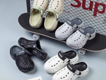 7553  气垫款男双侧纹路洞洞鞋40-45 