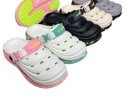 7555 迷彩气垫底男女洞洞鞋36-45