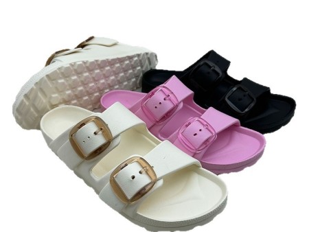  7567 一字双带厚底博肯拖鞋女36-41