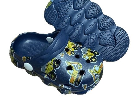 7583 挖机印花儿童洞洞鞋140-210