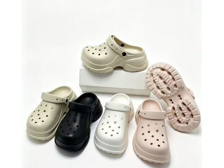 7595 马蹄增高光板洞洞鞋女35-40