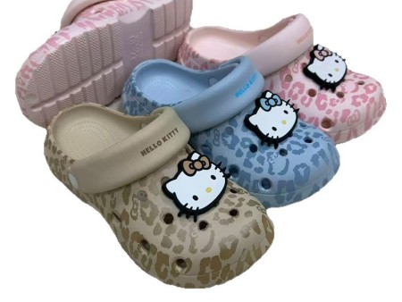 7599 豹纹凯蒂猫洞洞鞋女35-40