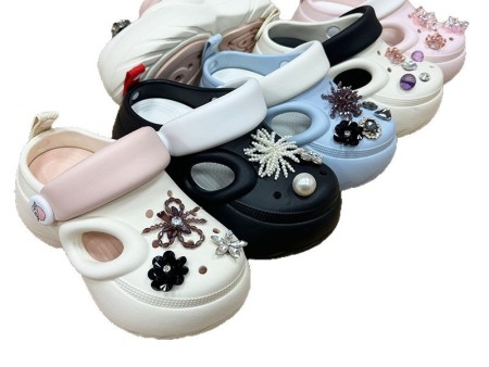 7603 珍珠散花增高洞洞鞋35-40