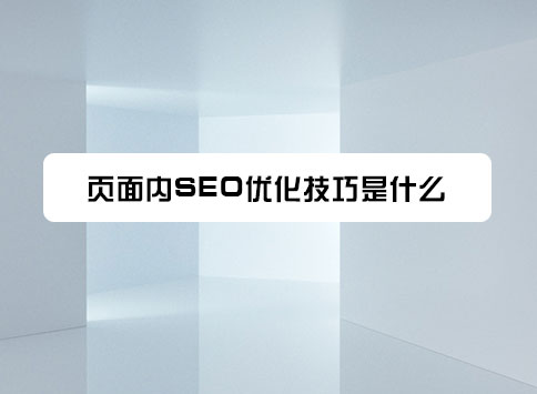页面内SEO优化技巧是什么?
