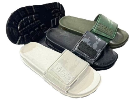 9618 迷彩魔术扣一字拖男气垫40-45单码