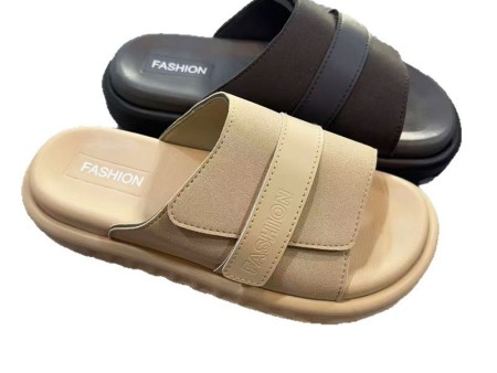 9616 厚底纯色PU男士拖鞋40-45