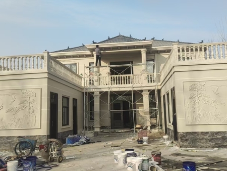 双凹槽仿石漆施工工艺