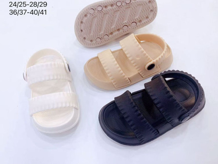 9626 亲子褶皱双带厚底凉鞋24-29 36-41