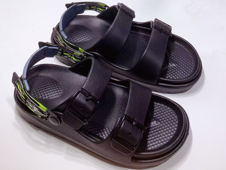 9627 双色双扣带男士一字拖40-45