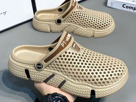 7643 网面厚底男女洞洞鞋36-45单码