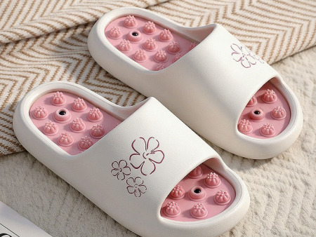  9633 花朵足部穴位按摩拖鞋36-41单码