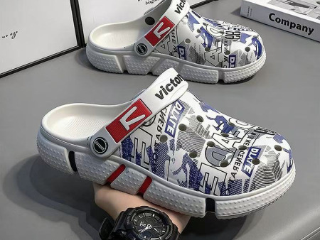  9636 水转印大码男女洞洞鞋36-50 单码