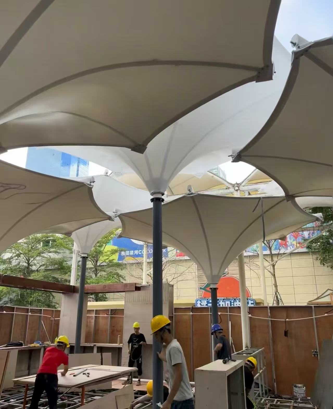 张拉膜景观棚