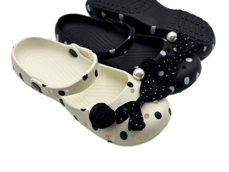 7682 黑色 蝴蝶结印花玛丽珍35-40