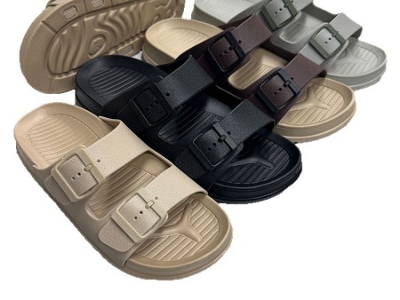 7680  男女PVC双扣厚底一字拖36-45单码