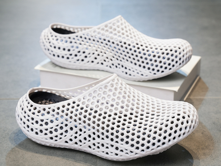 7701 厚底情侣款3D打印双色洞洞鞋36-45