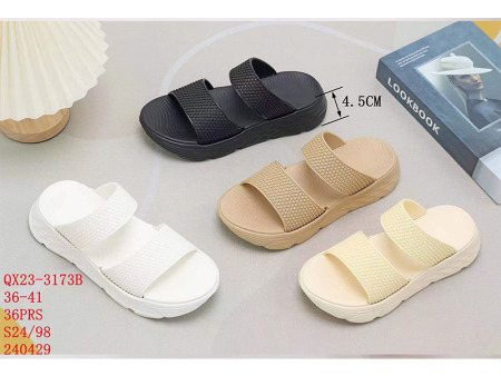 7749 厚底PVC女士一字拖36-41