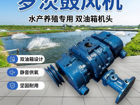 罗茨鼓风机双油箱机头水产养殖专用静音供氧坚固耐用罗茨风机机头