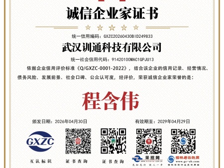 诚信企业家证书