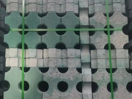 双孔绿色连锁植草护坡砖