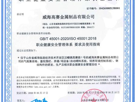 2026高赛三体系证书中文
