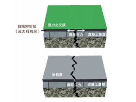快速反应粘强力交叉膜自粘防水卷材