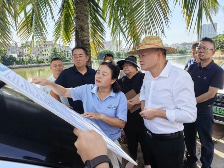 海口副市长李翊调研美舍河水环境治理工作
