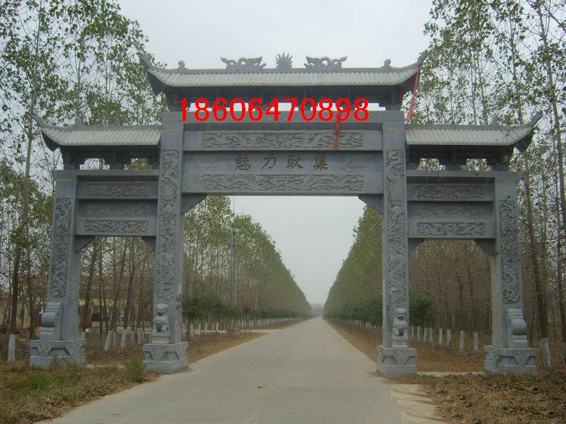 乡村大门社区门楼村庄大门楼新农村牌坊