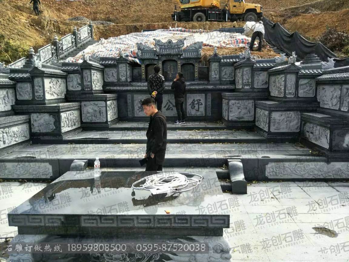 大型花岗岩家族墓碑陵园墓地案例