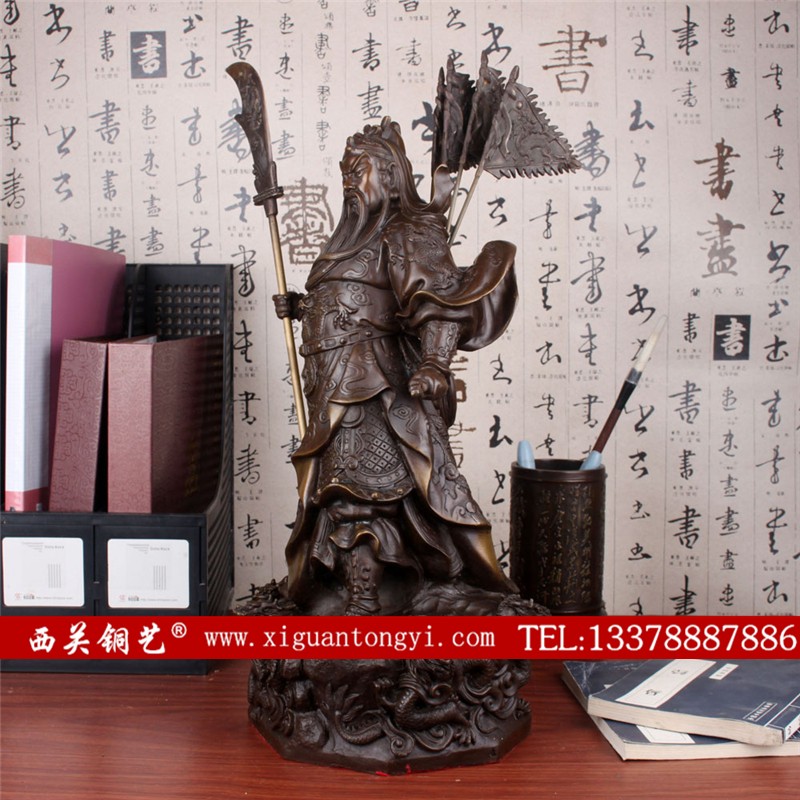 铜关公摆件 铸铜关公关帝神像 铜关公像定做