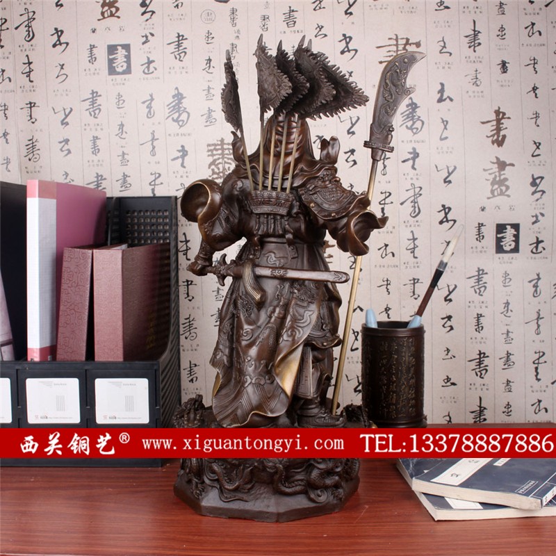 铜关公摆件 铸铜关公关帝神像 铜关公像定做