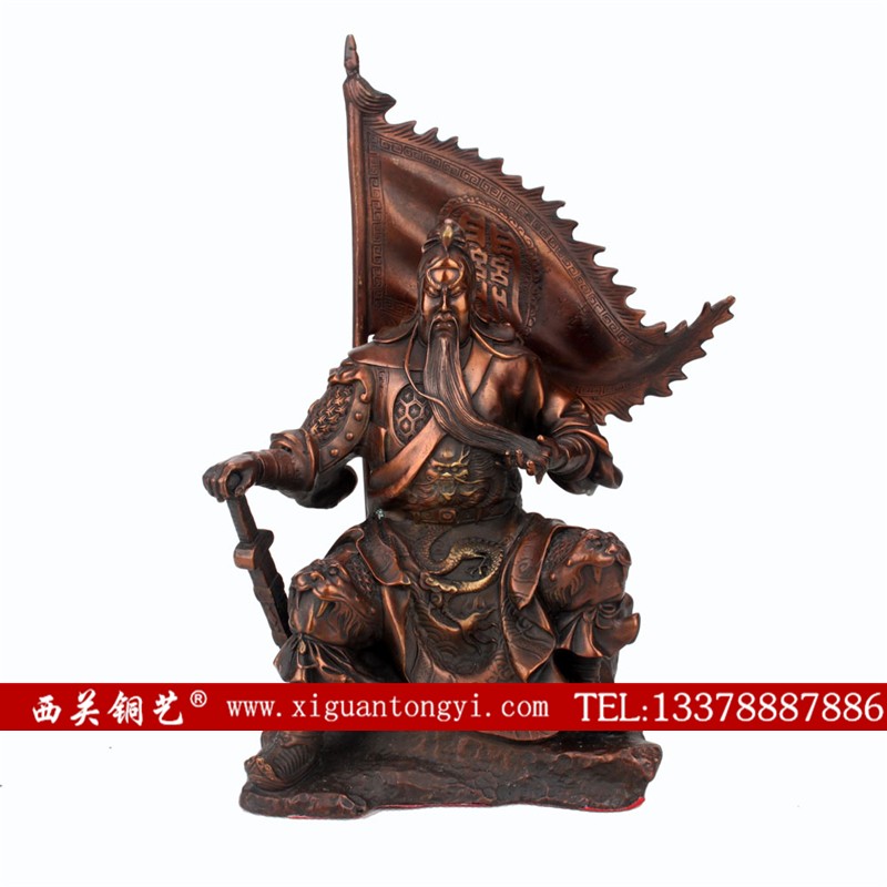 铜关公摆件 铸铜关公关帝神像 铜关公像定做