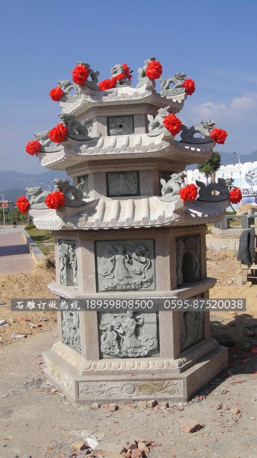 石雕焚经炉 花岗岩烧金纸炉 寺庙焚金炉雕刻
