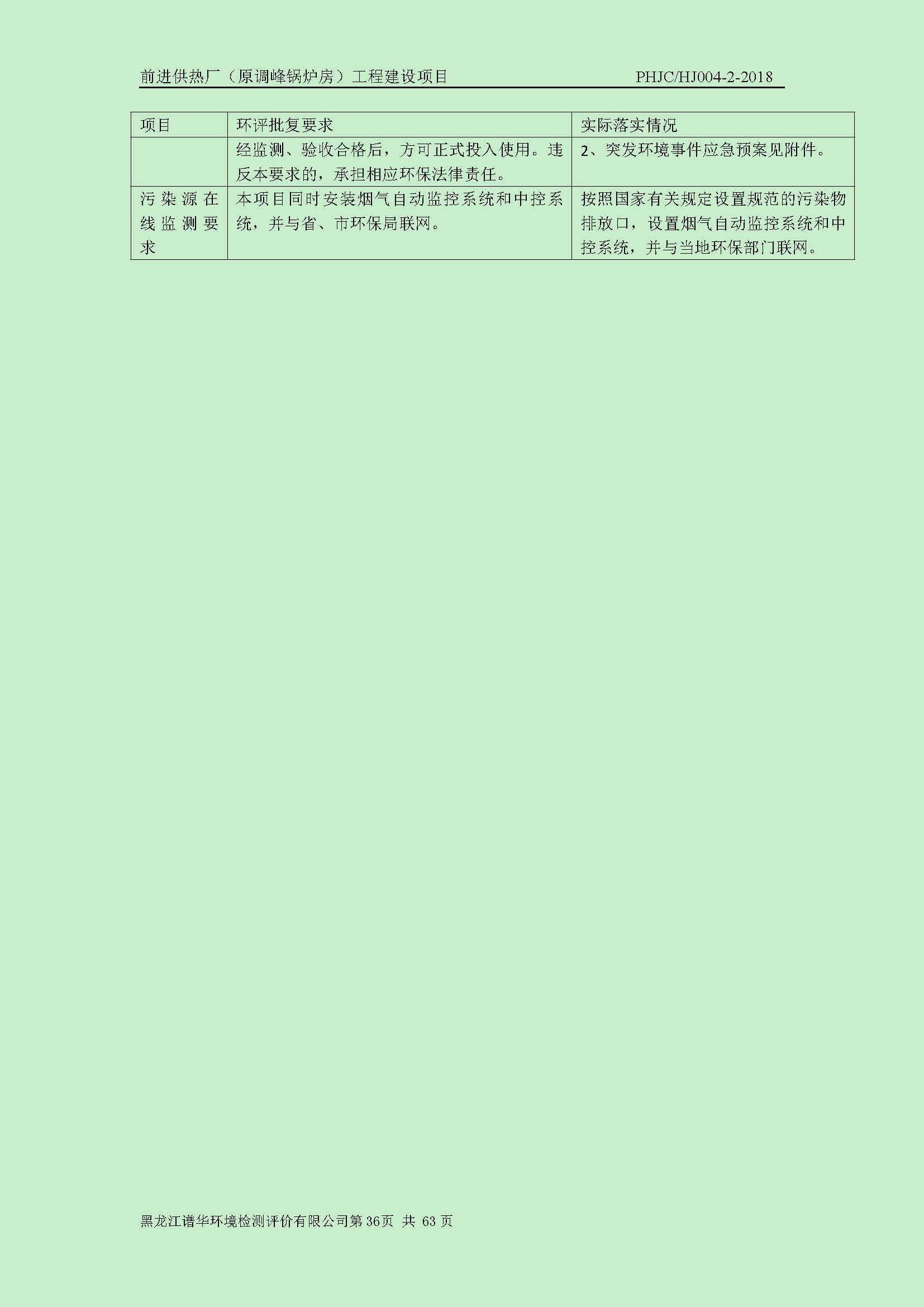 前进供热厂（原调峰锅炉房）工程建设项目环境保护验收|项目公示-黑龙江谱华环境检测评价有限公司