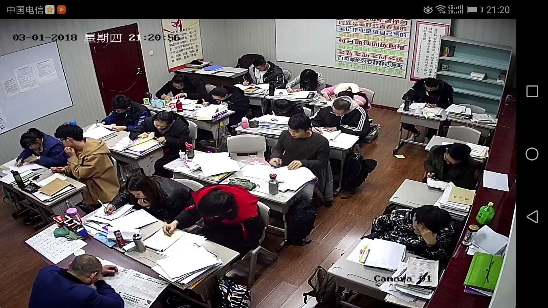 行知小班晚自习，真的很安静！|学校动态-太原行知小班艺考培训学校