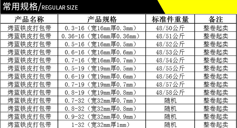 烤蓝打包钢带厂家