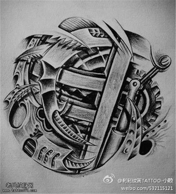 機械臂|手稿-鄭州天龍紋身工作室