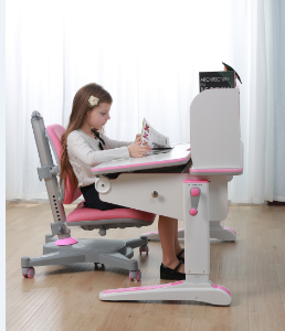 白色板豪華包邊條三色兒童學習桌  SO-D818 粉色|兒童學習桌-上海孩子王兒童用品有限公司
