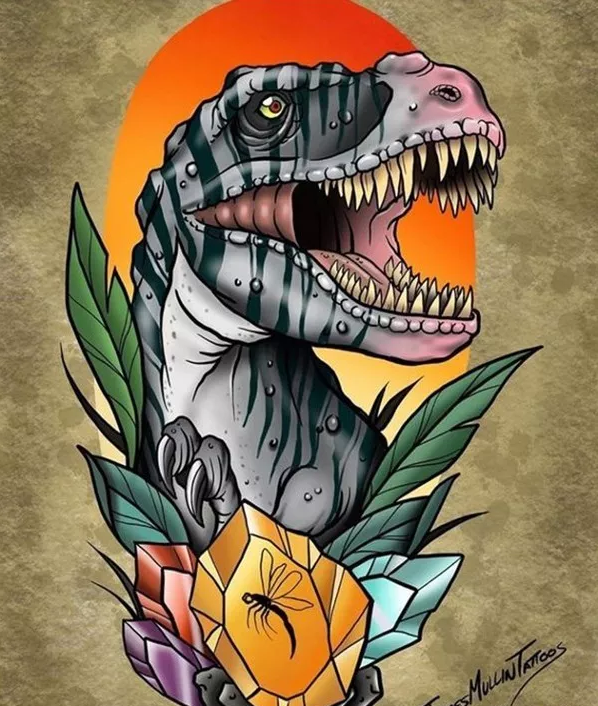 恐龙纹身图片