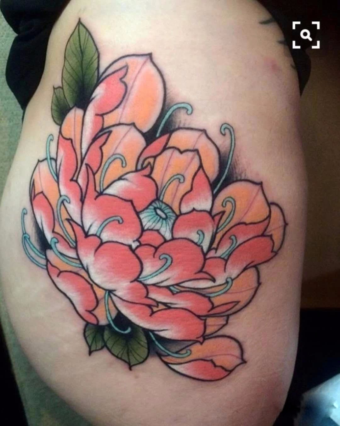纹身素材分享——菊花