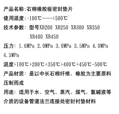 橡胶石棉垫