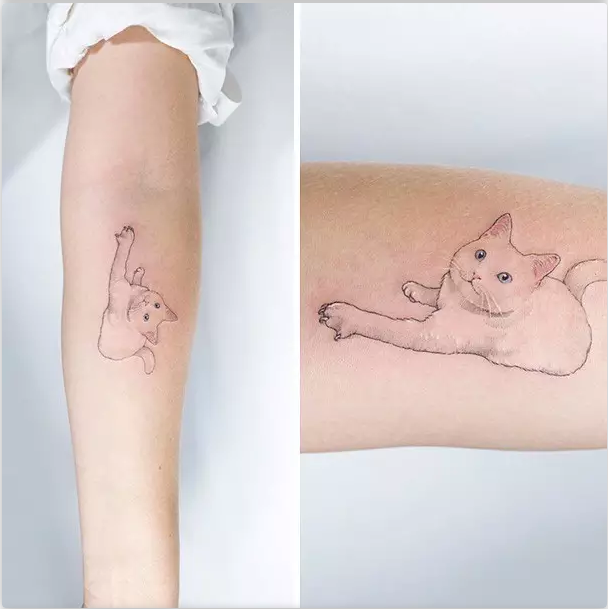 猫纹身图片