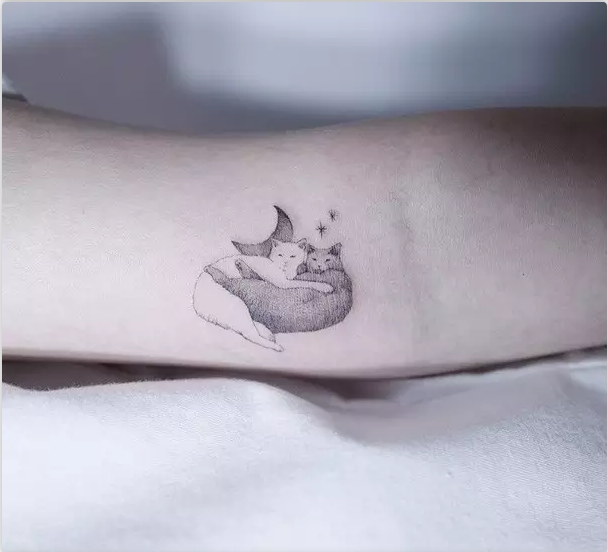 猫纹身图片