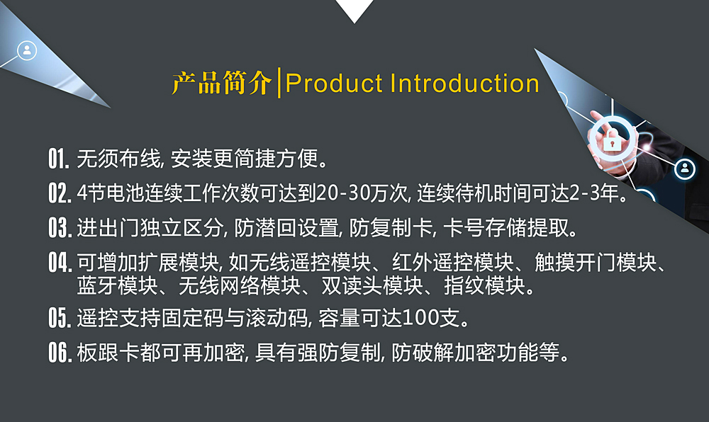 免布線刷卡鎖|加密刷卡鎖-廈門市福睿鑫電子科技有限公司